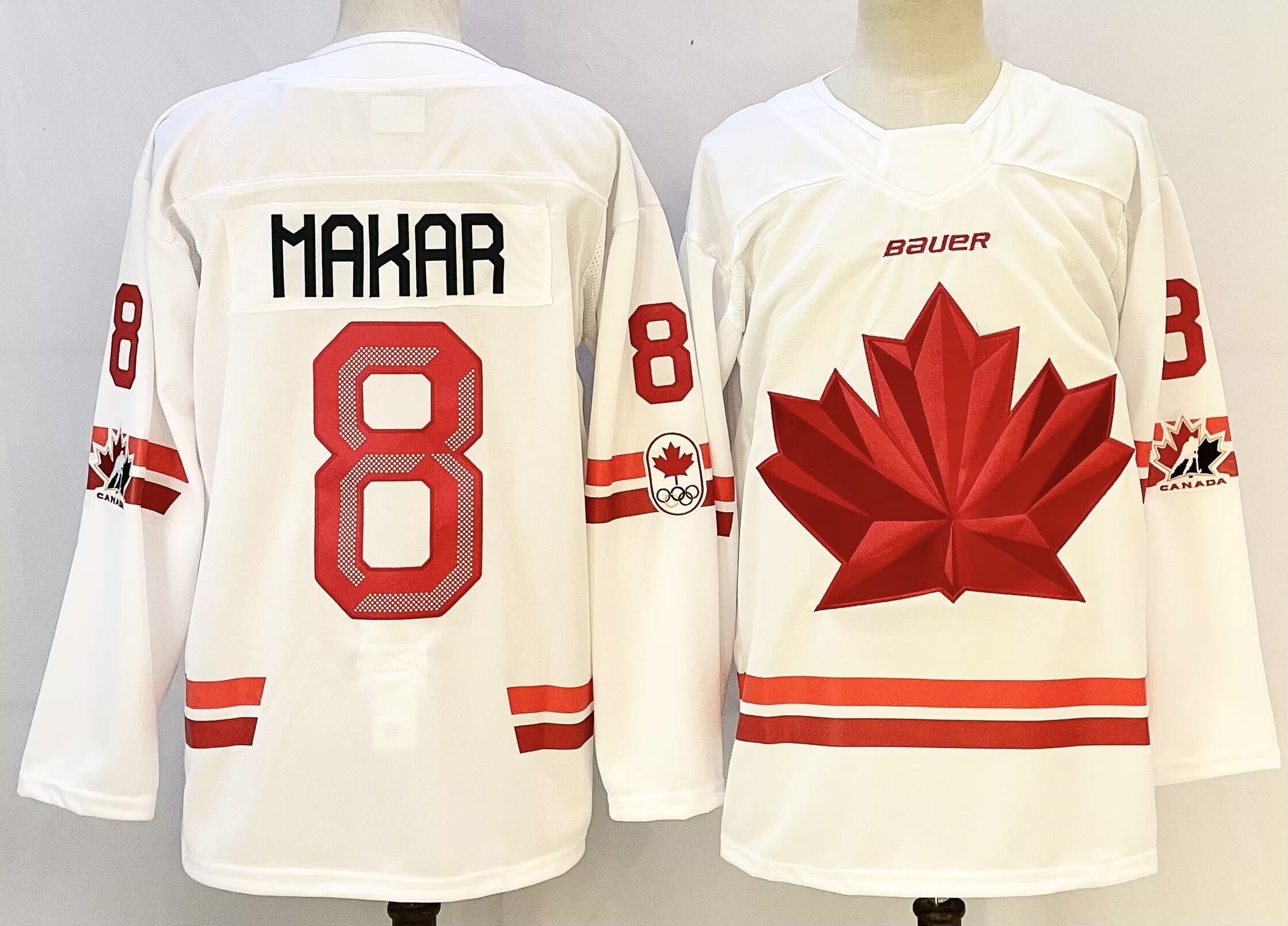 Men Canada Olympic #8 Hakar White adidas 2026 NHL  jersey